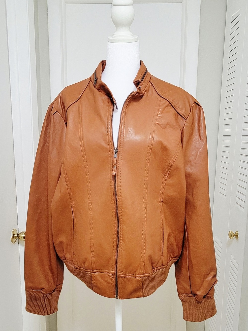 Red Snap Womens Bomber Jacket